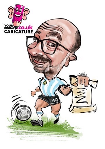 Soccer caricatures - caricatures from photos